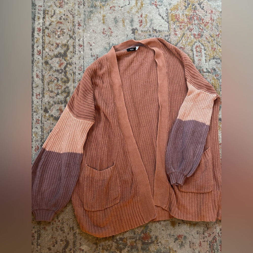 BDG Colorblock Open Front Cardigan